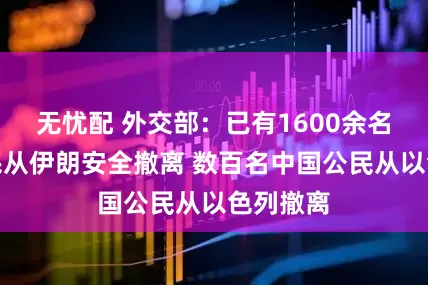 无忧配 外交部：已有1600余名中国公民从伊朗安全撤离 数百名中国公民从以色列撤离
